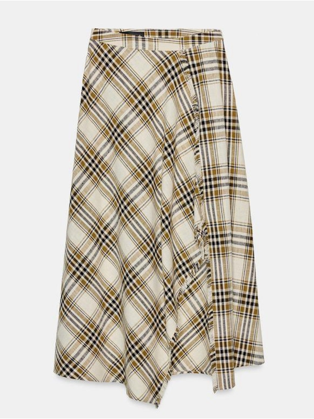 Zara Asymmetric Plaid Skirt - Picture 5 of 8